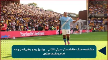 مشاهدة هدف مانشستر سيتي الثاني.. ريندرز يبدع بطريقة رائعة أمام ولفرهامبتون